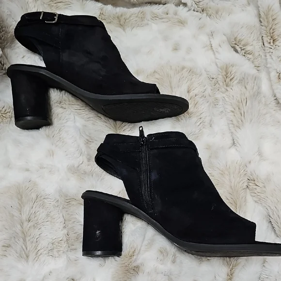 Alex Marie Black Peep Toe/Heel Sandal Booties size 9‎ - Picture 3 of 8